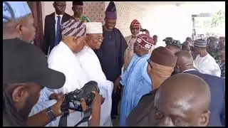 President Tinubu meets with the Alake of Egbaland Oba Dr. Adedotun Gbadebo at his Palace in Abeokuta