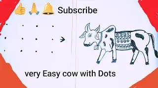 🐄🐂🐮How To Draw Cow With Dots|Cow Drawing Easy Step By Step||How To Draw Ox 🐂Easy||#@Anjali-n1w4i 