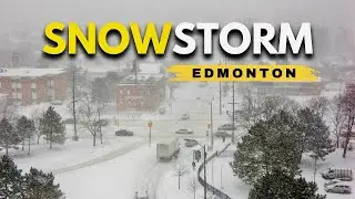 Edmonton Snowstorm 2026 ❄️🚗 | Extreme Winter Road Tour in Alberta, Canada 🇨🇦