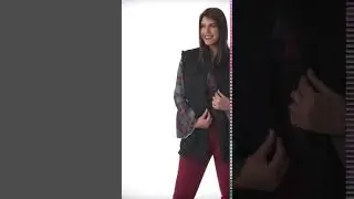 body xadrez + cal&ccedil;a jeans marsala + colete jeans