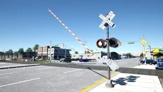 AMERICAN LEVEL CROSSING: Metrolink passes Sun Valley Grade Crossing 🇺🇸 | Antelope Valley Line - TSW