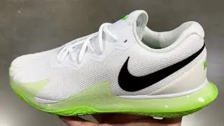 Nike Court Zoom Vapor Cage 4 White Lime Green Rafael Nadal Tennis Shoes