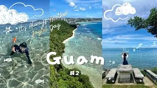[괌 VLOG] 🇬🇺EP.2  ✨2n지기 친구들과 떠나는 첫 여행｜남부투어｜메리조공원｜솔레다드요새｜세티베이전망대｜탈리팍다리｜에메랄드밸리🫧｜Slowalk커피｜스페인광장｜사랑의절벽💕