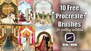 Procreate wedding illustration brushes | free pack for wedding invitations and fashion illustrations