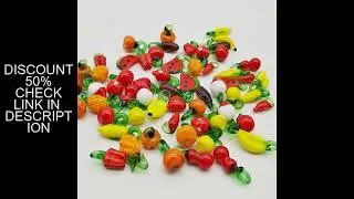15-51pcs/Lot Glass Charms Cherry Strawberry Fruit Vegetable Pendant For Jewelry Diy Making Earrings