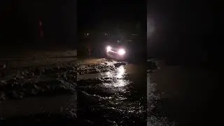 Chevy 2500 gets stuck in deep mud hole