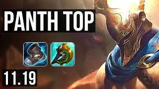 PANTHEON vs GAREN (TOP) | 7/2/6, 300+ games, Dominating | EUW Master | v11.19
