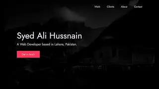 Build a responsive portfolio website using HTML, CSS and JavaScript | Part 2