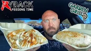 Ryback Feeding Time: Garden Grill Buffalo Chicken Cali Burrito & Buffalo Chicken Quesadilla Mukbang