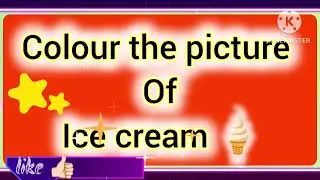 Colour Activity For Kids🍦/Draw the picture of Ice cream&Colour it #draw#icecream#nishakaushik88#yt 