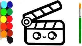 Film  📽️ making drawing and colouring for kids and toddlers,how to draw cute film making