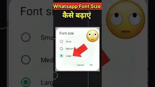 whatsapp Font size kaise badhaye #shorts #youtube #shortsfeed #youtubeshorts #ytshorts #viral #trend