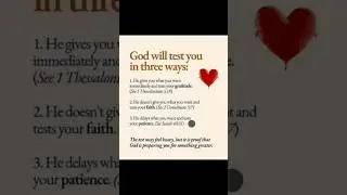 God will test you in three ways.🙏🙌 #youtubeshorts #love #shortprayer
