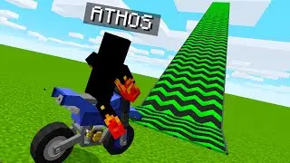 SUPER RAMPA GIGANTE PARA SUBIR DE MOTO E PULAR NO MINECRAFT