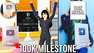 Unboxing My Play Button + Face Reveal (As Promised) | Sakura School Simulator