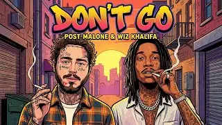 Don't Go - Style Post Malone, Wiz Khalifa (Lyrics Video)