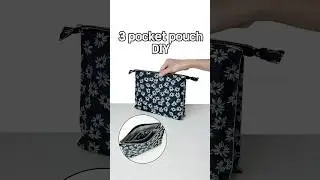 3 pocket pouch diy 🧵clutch bag /eazy sewing / 쉽고 빠른 지퍼파우치 만들기