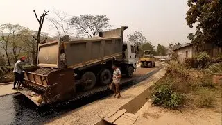 Tack coat and DBSD first coat Laying #MaiMunicipality #illamroad #Danabari #Roadconstruction