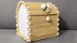 🎁✨DIY Decorative Chest with Popsicle Sticks | Easy Step-by-Step Tutorial (Christmas Decor)✨