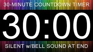 30:00 Min. Countdown Timer (Silent w/Bell Sound at End)