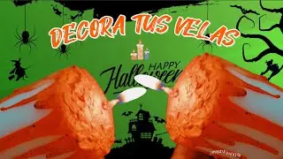 Tutorial decoraci&oacute;n de velas con crayolas #diy #candledecor #art #craft #halloween #cute