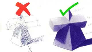 Shade a Cone Like a Pro - 5 Steps Beginners Always Miss (Pen Shading Basics)