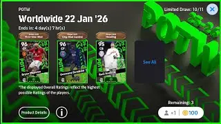 POTW Worldwide 22 Jan ‘26 PACK in eFootball 2026 Mobile