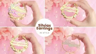 Unique Silviax Earrings | Custom Name Hoop Earrings