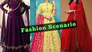 Floor length classy flock outfits or Anarkali Suits