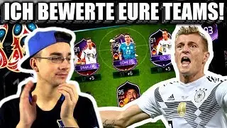 ICH BEWERTE EURE TEAMS! 😱🔥 FIFA 18 MOBILE: WM SPEZIAL
