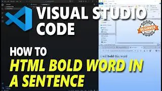 Visual Studio Code HTML How To Bold One Word In A Sentence