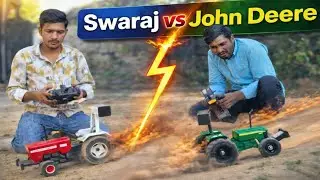 RC Swaraj 855 Tractor Vs John Deere Tractor - Rk mini hacker