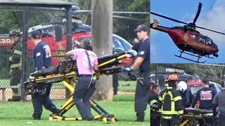 Broward County Fire Air Rescue 85 Airlifts Baby After 3-Story Fall - Coral Springs