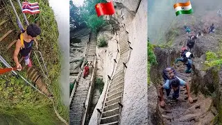 Top 5 Dangerous Stairs In The World In Hindi/Urdu | Steepest Staircase In The World | सीढ़ियां