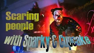 Scaring People with Sparky & Cupcake