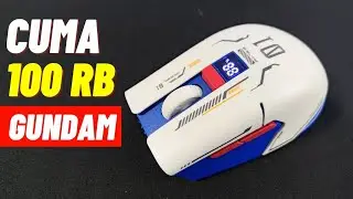 CUMA 100RIBUAN!! Review Mouse  Gaming Gundam NetPac Wireless Bluetooth Untuk HP Android, iPhone, PC