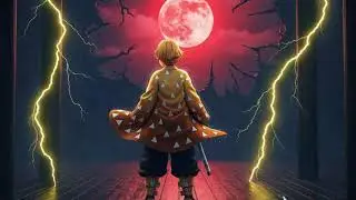 🌙 Thunderstorm Night 🌩️ | Zenitsu Full Power LIVE ⚡🔥5