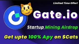 🪂Double your $Cats Airdrop Now! | Gate io Startup Mining Airdrop Detail Guide