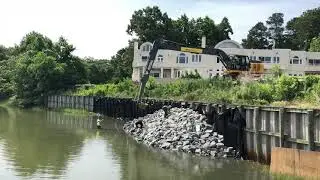 Rip Rap shoring failing bulkhead