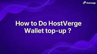 Hostverge Wallet top-up