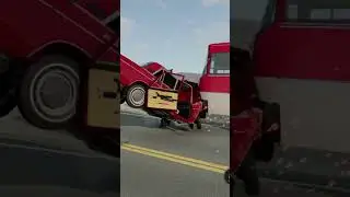 VAZ 2103 accident with Ikarus bus ( BeamNG Drive )