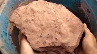 New Soft fluffy pure mud dirt water 😍crumbling dipping ASMR satisfying sounds