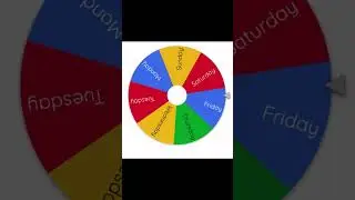 Spinning a wheel to see the best week day pt 1. #shorts #fyp