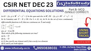 CSIR NET Mathematics Dec 23 DIFFERENTIAL EQUATIONS Part C SOLUTIONS USING SHORT TRICKS