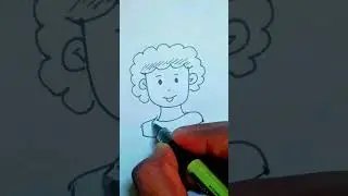 how to draw cartoon face #drawing #youtubeshorts #shorts #trending #viral