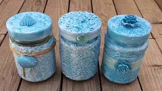 3 ideas para decorar frascos/ 3 ideas for decorating glass jars (eng sub)