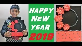 Eco Friendly Handmade New Year Greeting Card | DIY Happy New Year 2019