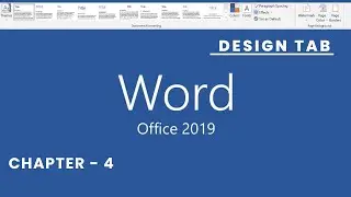 How to use design tab in word 2019 I Design tab in word 2019 in hindi