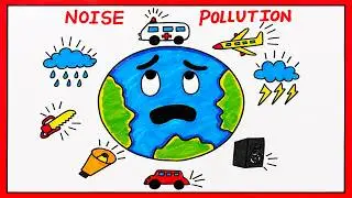 noise pollution drawing poster easy and simple | science drawing academy @howtofunda @craftpiller