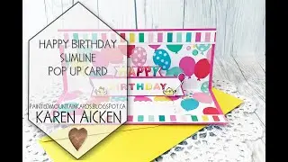 Slimline Pop Up Birthday Card